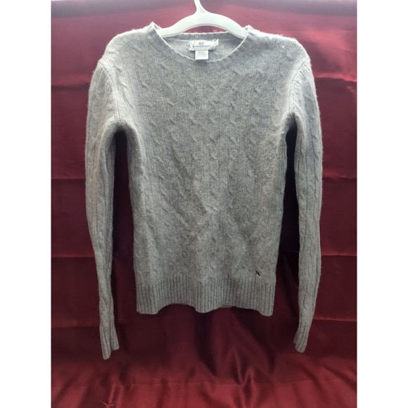 Vineyard Vines Sweater Women Small Gray Pullover Long Sleeve Knit Wool Exclusive - Picture 1 of 4